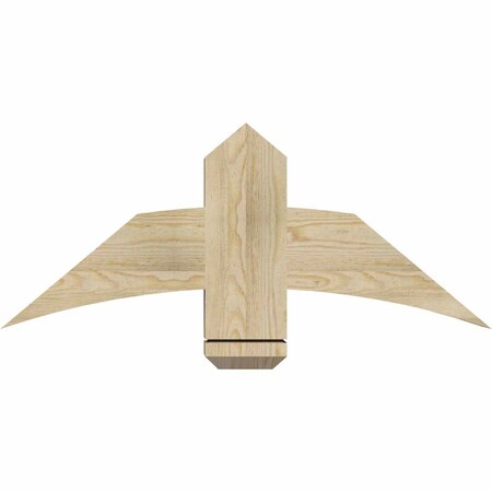 Ekena Millwork Bellingham Rough Sawn Timber Gable Bracket, Douglas Fir, 36"W x 15"H x 4"D x 6"F, 10/12 Pitch GBW036X15X0406BEL00RDF